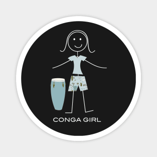 Funny Womens Conga Player Magnet